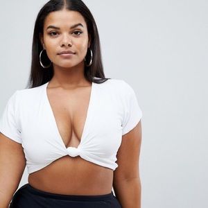 Plunge Knot T-shirt Bikini Top